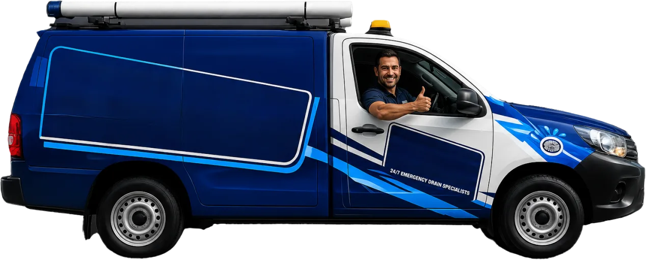 Our drain service van out on a Lindfield job