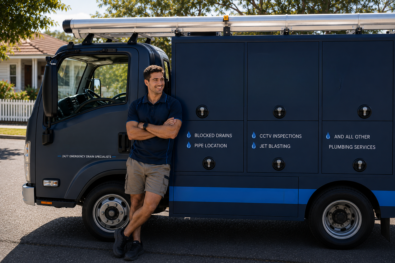 Plumber with Lindfield Blocked Drains van